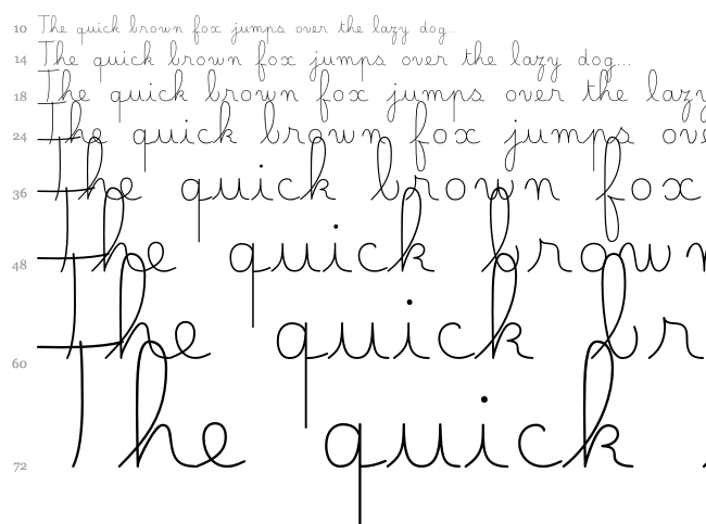 Belle Allure font waterfall