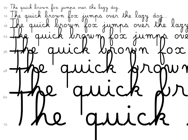 Belle Allure font waterfall
