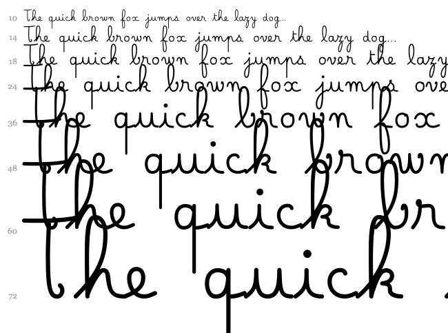 Belle Allure font waterfall