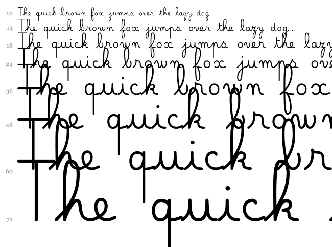 Belle Allure font waterfall