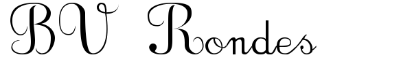 BV Rondes font