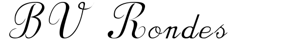 BV Rondes font preview