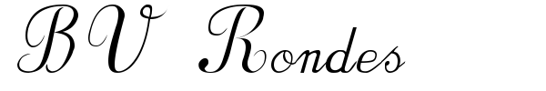 BV Rondes font preview
