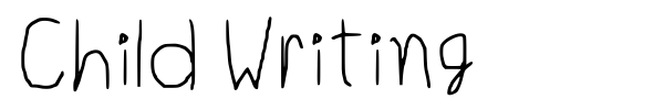 Child Writing font