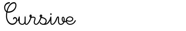 Cursive font