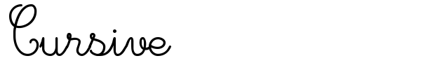 Cursive font