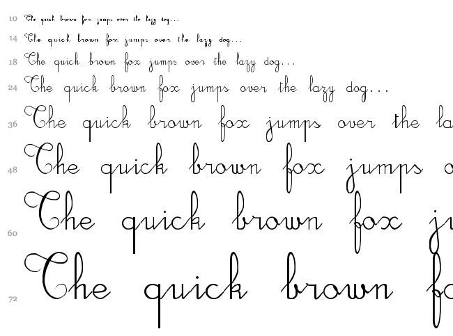 DuCahier font waterfall