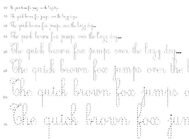 Ecolier font waterfall