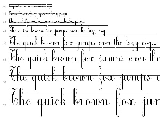 Ecolier font waterfall