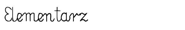 Elementarz font
