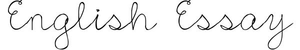 English Essay font