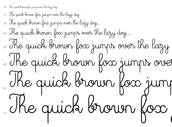 Glam Queen font waterfall