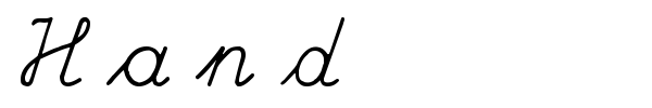 Hand font preview