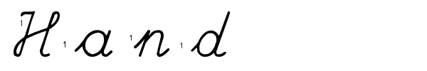 Hand font preview