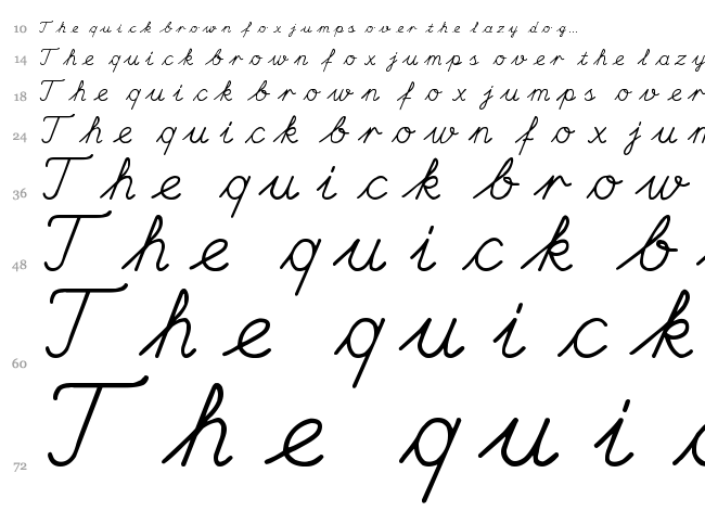 Hand font waterfall