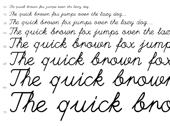 Hand font waterfall