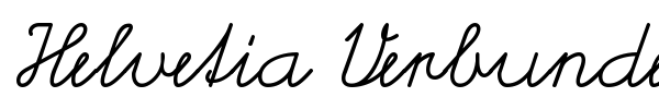Helvetia Verbundene font