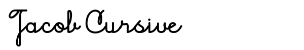 Jacob Cursive font
