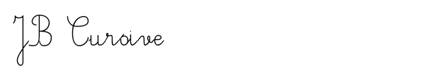 JB Cursive font