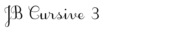 JB Cursive 3 font