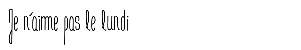 Je n'aime pas le lundi font