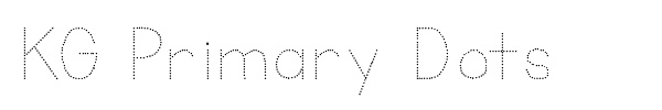 KG Primary Dots font preview