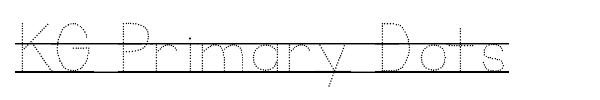KG Primary Dots font preview