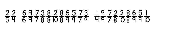 KG Traditional Fractions font preview
