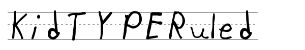KidTYPERuled font
