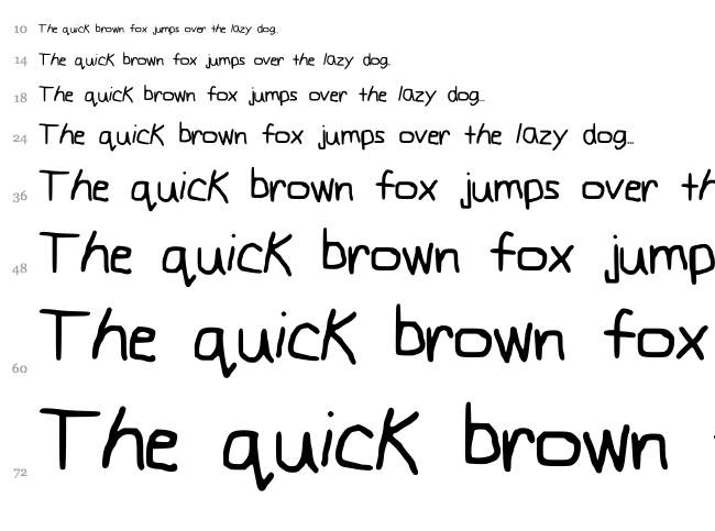 Kindergarten font waterfall
