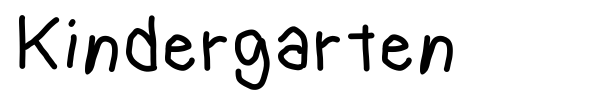 Kindergarten font