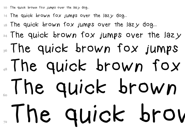 Kindergarten font waterfall