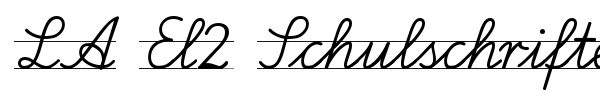 LA El2 Schulschriften font