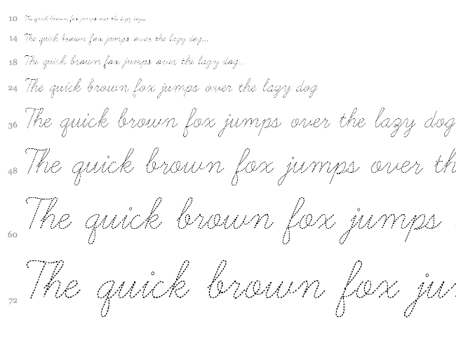 Learning Curve BV font waterfall