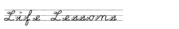 Life Lessons font