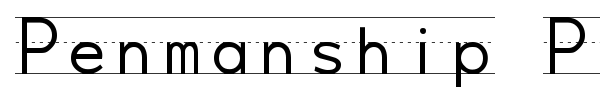 Penmanship Print font