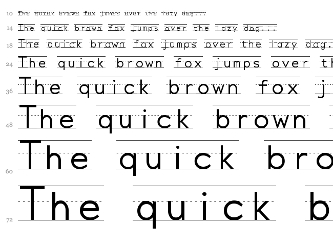 Penmanship Print font waterfall