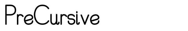 PreCursive font preview