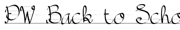 PW Back to School font