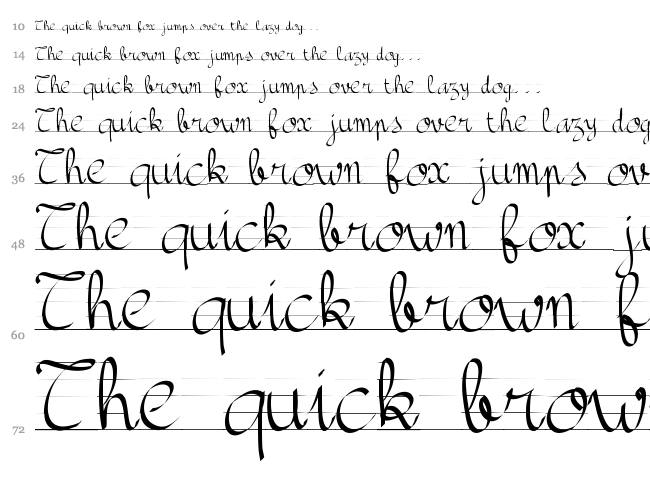 PW Back to School font waterfall