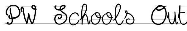 PW Schools Out font