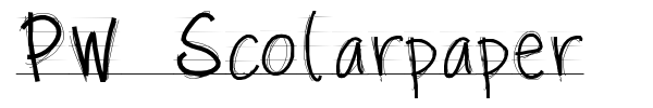 PW Scolarpaper font