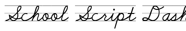 School Script Dashed font