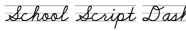 School Script Dashed font