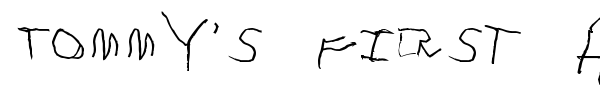 Tommy's first alphabet font