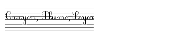 Crayon, Plume, Seyes font