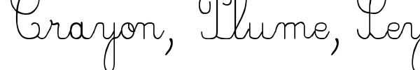 Crayon, Plume, Seyes font preview