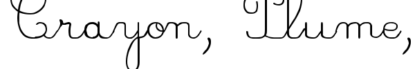 Crayon, Plume, Seyes font preview