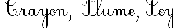 Crayon, Plume, Seyes font preview