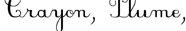 Crayon, Plume, Seyes font preview